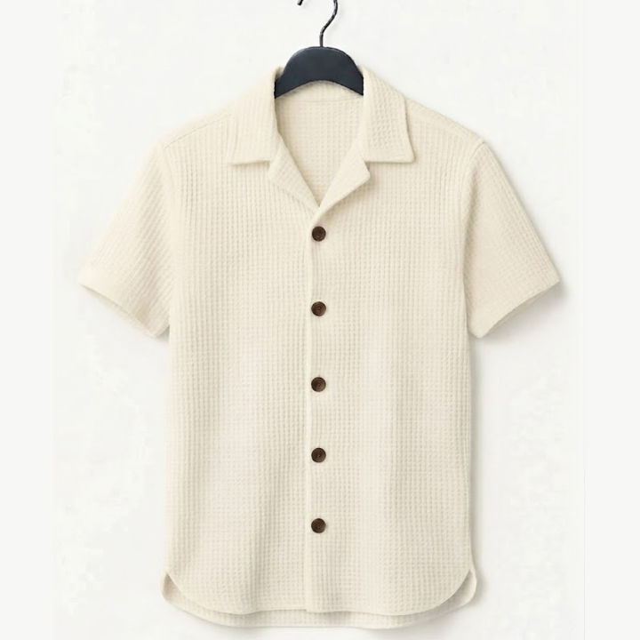 Richman%20Cuban%20Collar%20Shirt%20For%20Men%20-%20Half%20Sleeves%20Men%20Shirts%20-%20Waffle%20Knit%20Casual%20Shirts%20For%20Men%20-%20Image%209