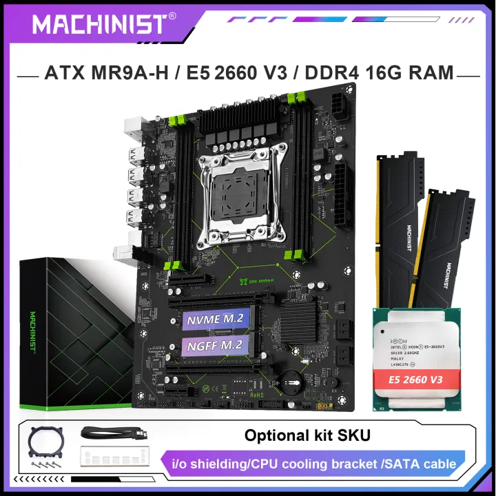 MACHINIST X99 Motherboard combo optional Xeon E5 2660 V3 LGA 2011-3 CPU ...