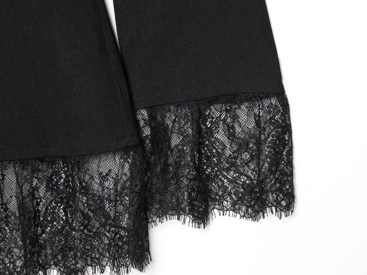 Women%20Elegant%20Lace%20Hem%20Black%20Suit%20Coat%20Fashion%20V-neck%20Single%20Breasted%20Slim%20Fit%20Blazer%202026%20New%20Spring%20Office%20Lady%20Blazer%20Outwear%20-%20Image%205