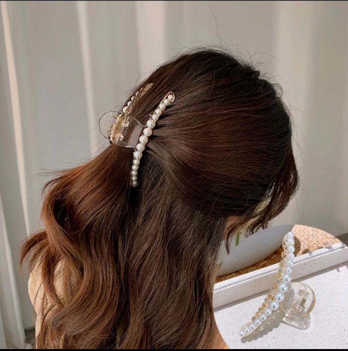 Fashion Pearl hair pin Clip Simple Pearl hair catcher hair accessories