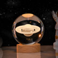 6cm 3D Crystal ball Crystal Planet Night Light Laser Engraved Solar System Globe Astronomy Birthday Gift Home Desktop Decoration. 