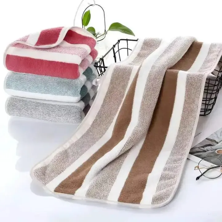 Striped%20Pattern%20Towel%20Set%20Soft%20Face%20Towel%20Bath%20Towel%20Quick%20Drying%20Absorbent%20Towels%20For%20Bathroom%20-%20Image%203
