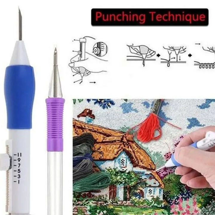 DIY Embroidery Punch Needle Kit with Storage Box Upgraded Version ...