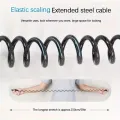 1pc Bicycle Lock Wire Rope Chain Lock Combination Lock Mountain Bike Motorcycle Anti-theft Password Bag Lock Helmet Lock. 