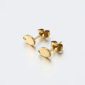 10pcs Stainless Steel Round Ear Studs for Earrings Base Jewelry Making DIY Dangle Hole Charm Pendants Components. 