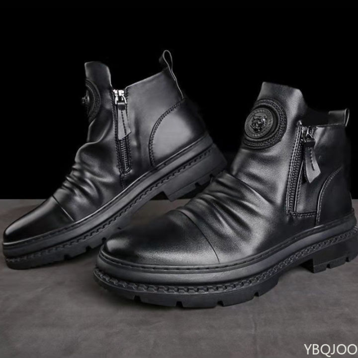 New%20Spring%20Luxury%20Minimalist%20Men%20Ankle%20Boots%20Fashionable%20Versatile%20High%20Top%20Shoes%20Zipper%20Retro%20Comfortable%20Men's%20Boots%20-%20Image%206