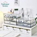 Fudonar transparent flat desk drawer stackable skin storage desk stationery. 