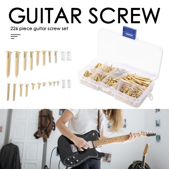 226pcs%20Electric%20Guitar%20Screws%20for%20Pickguard%20Back%20Plate%20Mount%20DIY%20Luthier%20Tools%20-%20Image%205
