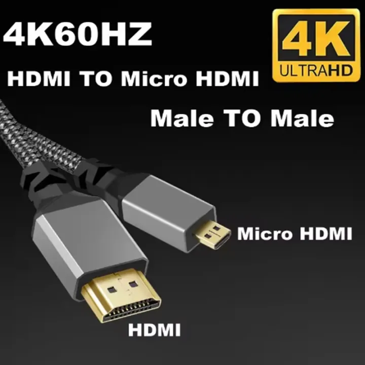 0.3m%20Nylon%20Braid%20HD%20Micro%20to%20HDMI%20HDTV%20Cable%20Micro%20HDMI%20to%20HDMI-compatible%204K/60Hz%203D%20Micro%20HDMI-compatible%20Cable%20For%20HDTV%20PS4%20-%20Image%205