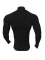 Fitness Compression Sport T-Shirt Gym Running Exercise Elastic Long Sleeves Sweatshirt Half Zip High Neck Tops Men Tight T-Shirt.