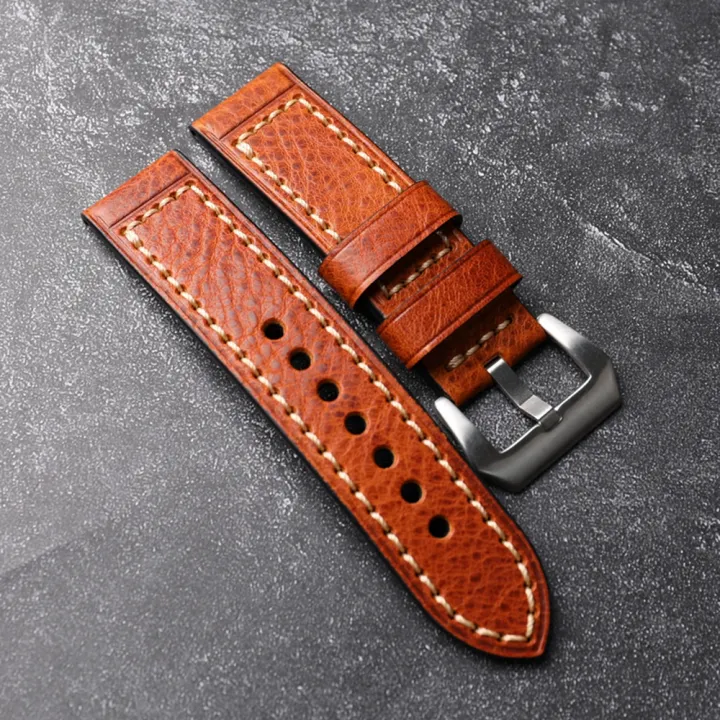 Handmade%20High-end%20Genuine%20Leather,%2020MM%2022MM%2024MM%2026MM%20Brown%20Vintage%20Men's%20Bracelet%20for%20PAM111%20441,Genuine%20Leather%20Bracelet%20-%20Image%207