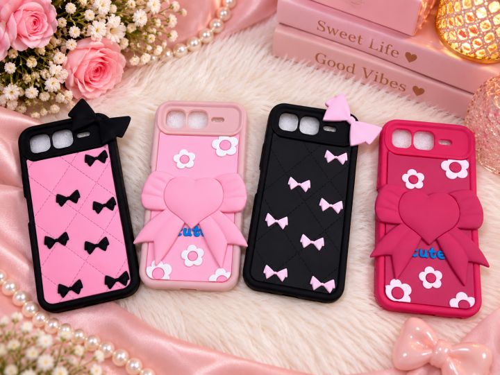 Infinix Smart 10 Plus Heart & Bow Stylish Case Protective Case For ...