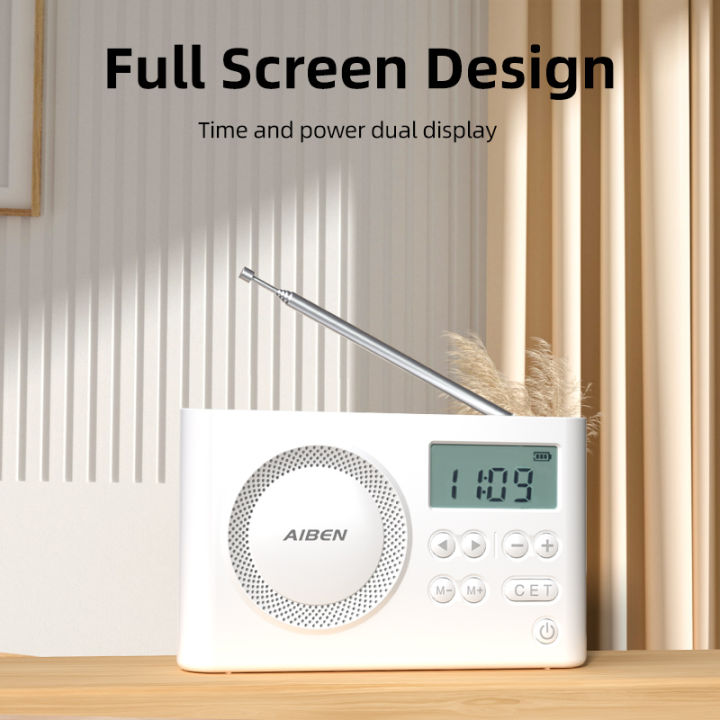 AIBEN%20C5S%20Mini%20Portable%20Radio%20Handheld%20Rechargeable%20Digital%20FM%20USB%20Charging%20Port%20Device%20Speaker%20-%20Image%203