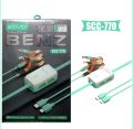 SOVO Benz SCC-770 High-Quality, Super Durable Clip Charger With Dual USB Output. 