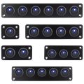 20A blue circular joystick switch panel with 3-pin aluminum waterproof 12V, suitable for cars, trucks, boats, RVs, yachts, etc. 