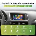 Wireless CarPlay Android Auto Retrofit Decoder Kit for Audi A4 A5 Q5 2008-2018 with MMI 3G 6.5/7 Inch Screen OEM Upgrade. 
