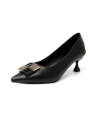 Sapatos Femininas Women Cute Sweet Light Weight Black Patent Leather Office Stiletto Heel Shoes Lady Cute Comfort Pumps B131. 