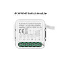 GIRIER Tuya Smart Switch Module 10A WiFi Breaker Relay 1/2/3/4CH Neutral Wire Required Supports 2-way Control Works with Alexa. 