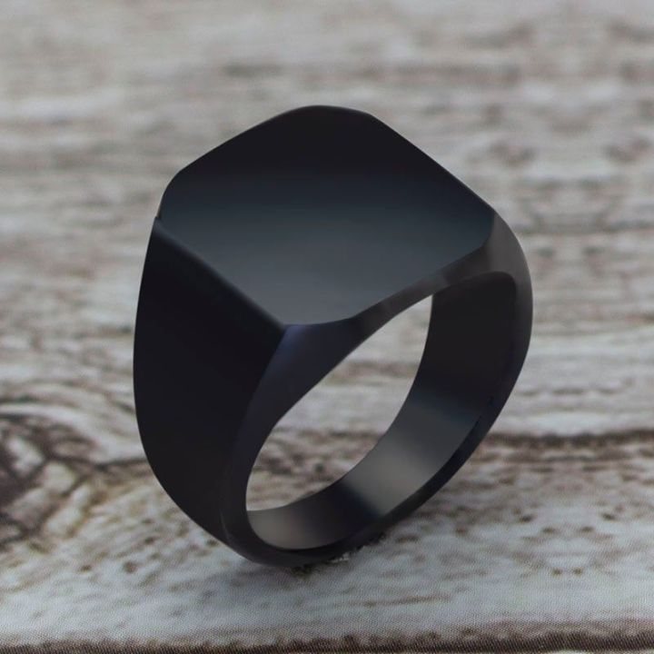 Black Square Ring For Men | Daraz.com.np