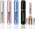 Portable Mini Perfume Refillable Atomizer Containers – Portable Perfume Spray Bottles, Travel Scent Pump Cases, Empty Fragrance Spray Bottles (5 ml) No Color Choice, Random Color. 