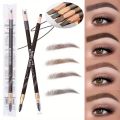 2024 BEAUTY GLAZED Eyebrow Pencil With Brushes Waterproof Brow Pencil 4 Colors Long-lasting Formula Double head Eyebrow Pencil. 