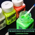Luminous Color 59ML Glow-in-the-dark Adhesive, Acrylic Fluorescent Pigment, Non-fading, Waterproof, Wall Painting Special Dye. 