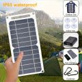 Solar Panel With USB Outdoor Hiking And Camping Portable Battery Mobile Phone Charging Bank Charging Panel.