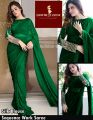 Fancy Stitched Saree for Girls – Embroidered Silk & Chiffon. 