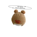 Baby wool hat cute bear ear protection hat children winter thickened warm knitted Korean version of the baby hat. 