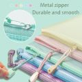 5pcs Mesh Zipper Pouch Document Bag Waterproof Zip File Folders A4 School Office Supplies Pencil Case Storage Bags. 