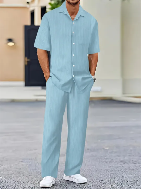 (Shirt+Pants)%202024%20Summer%20%20Men%20Fashion%20Classic%20Shirt%20men%20Business%20Casual%20Shirts%20Men%20A%20Set%20Of%20Clothes%20-%20Image%204