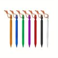 10Pcs/lot 18cm Aluminum Alloy Yard Canopy Tent Pegs Garden Stakes Ground Nail Heavy Duty With Reflective Cord Hammock Camping. 