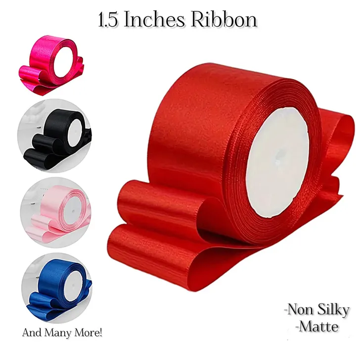 1.5 INCH Matte Ribbon(9-10 yards) & 1 INCH WIDE RIBBON (17 plus yards ...