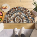 VIKAMA Summer American-style Retro Anti-slip Entrance Door Mat, Wear-resistant Entrance Hall Absorbent Carpet, Home Decoration.