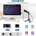 USB PC Microphone, Computer Microphone, Desktop Microphone, Condenser Microphone, Recording Microphone. 