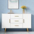 47.2" White Buffet Sideboard Cabinet Modern Console Table for Living Room Dinging Room -3 Drawer Side Board- By Dream Decor. 