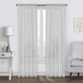 Glass Screen Window Transparent Screen Curtain Finished Window 100*200cm Thread Bar Solid Color Tulle Home Decoration Curtain. 