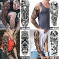 Large Full Arm Sleeve Tribal Totem Waterproof Temporary Tattoo Sticker Skull Totem Bird Wolf Tiger Fake Tatoo Body Art Men Women. 