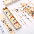 Pack of 25 - Mikado Wooden Picks Up Sticks With Box, Pick Up Sticks Interactive Table Game For Kids. 