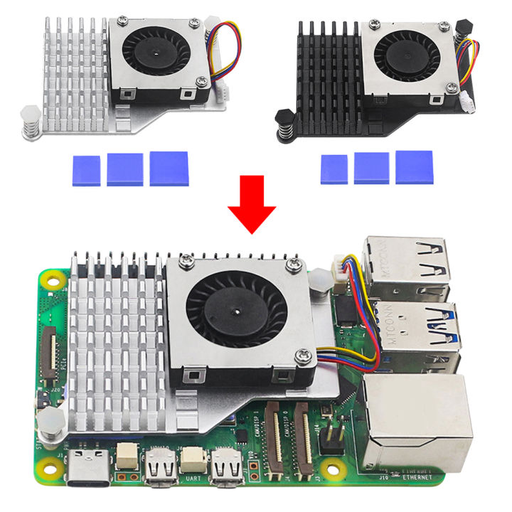 Spi Radiator Pack For Raspberry Pi 5 Active Cooler Metal Heatsink Radiator with ...