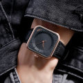TOMI Fashion Simple Black Quartz Watch Men's and Women's Square High Quality Elegant Men's Watch Leisure Calendar Quartz Watch. 