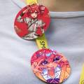 K-Kasane Teto Badge On Backpack Accessories Manga Icons Pins Round Cartoon Brooches For Clothes Bag Decor s.