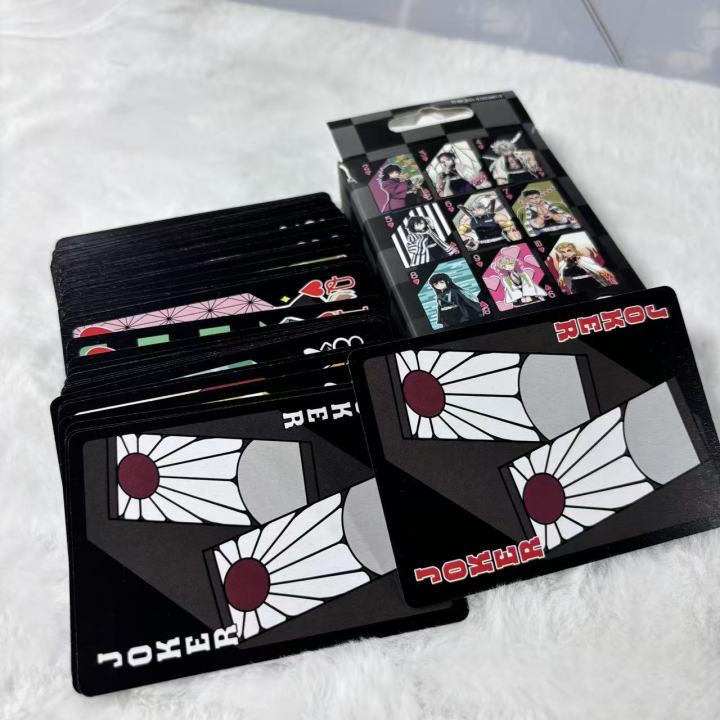 Demon Razor Card Demon Slayer Themed Poker Cards - Featuring vibrant character designs ...