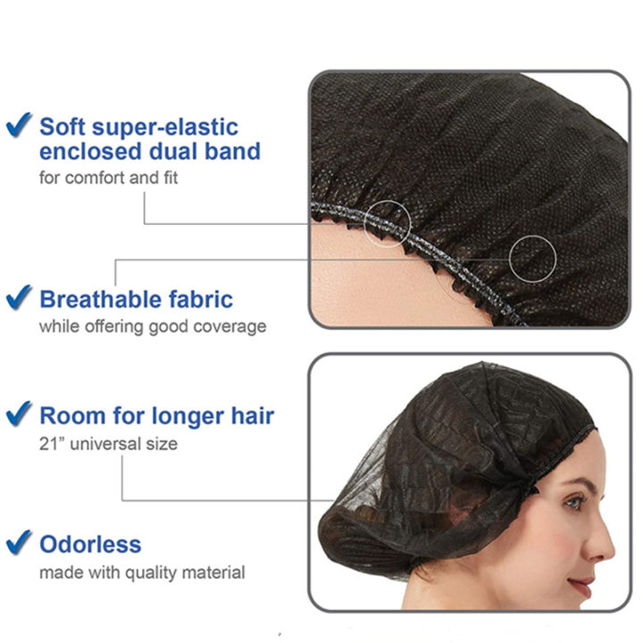 100PCS%20Disposable%20Bouffant%20Cap%20Non%20Woven%20Bath%20Shower%20Hair%20Caps%20Food%20Service%20Medical%20Salon%20Spa%20Catering%20Workspace%20Head%20Cover%20Hat%20-%20Image%204