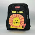 Richard School Bag - King of the Jungle (Black) - Backpack with waist straps. Comfortable.. 