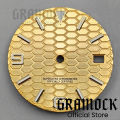GRAMOCK 29mm Watch Parts Land Type Watch Dial Number Mark With Watch Hands Green Luminous Fit NH35 NH36 Movement 3 o'clock Date. 