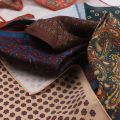 Men's Suit Pocket Scarf Chest Yanhui Dress Retro Printing British Simple Pattern Business Tie Wedding Decoration. 