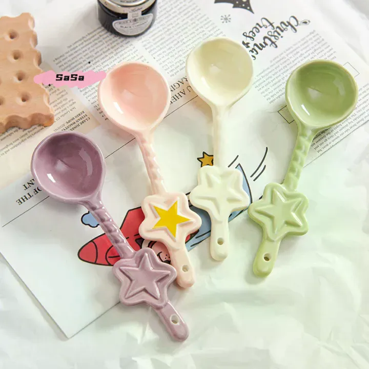 Ceramic%20Star%20Shaped%20Spoon%20Twisted%20Spoon%20Cute%20Long%20Handled%20Cream%20Design%20Coffee%20Stirring%20Spoon%20-%20Image%202