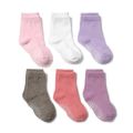 6Pairs/Lot Anti-slip Non Ankle Socks With Grips For Baby Toddler Kids Boys Girls All Seasons Cotton Floor Socks For 0-3Years. 