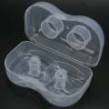 2 Piece silicone Nipple Shield with Carrying Boxes Breastfeeding Nipple.